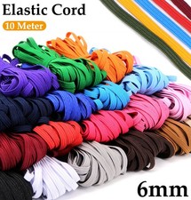 6mm Flat Elastic Cord Stretch Bands For Mask Craft Sewing Clothes DIY 21 Colours