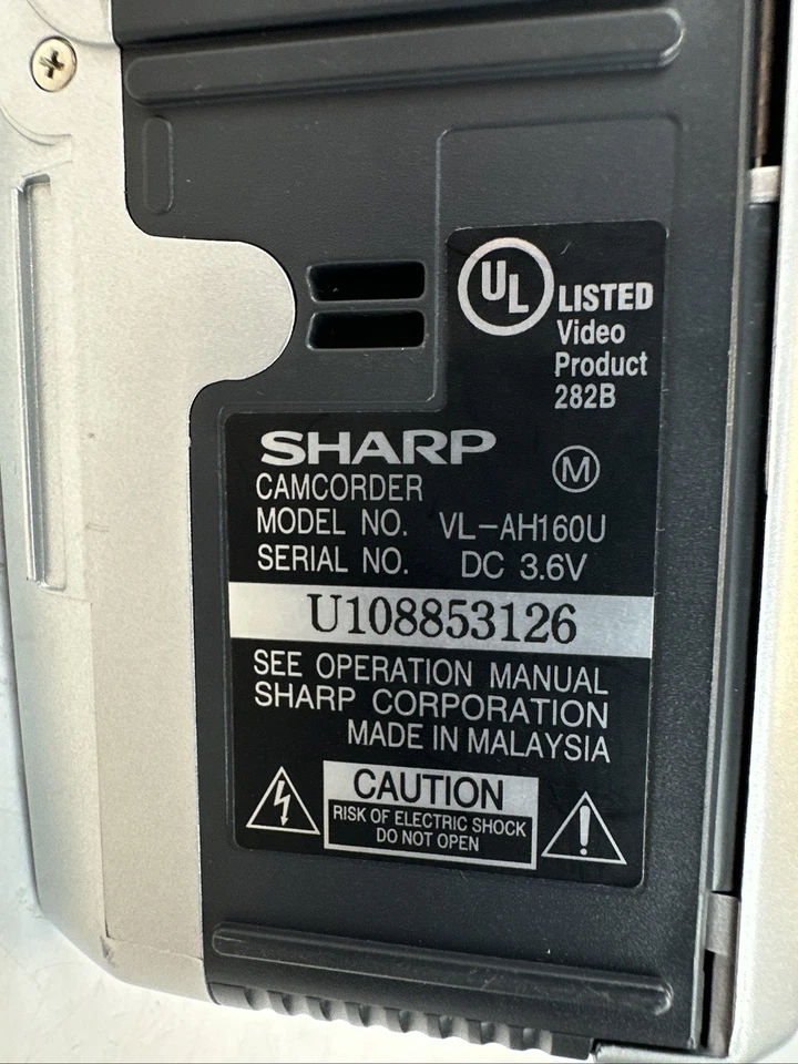 Sharp LCD Camcorder Model VL-AH160U Viewcam Hi8 w/ Battery, AC Adapter, Remote - Image 2 of 4