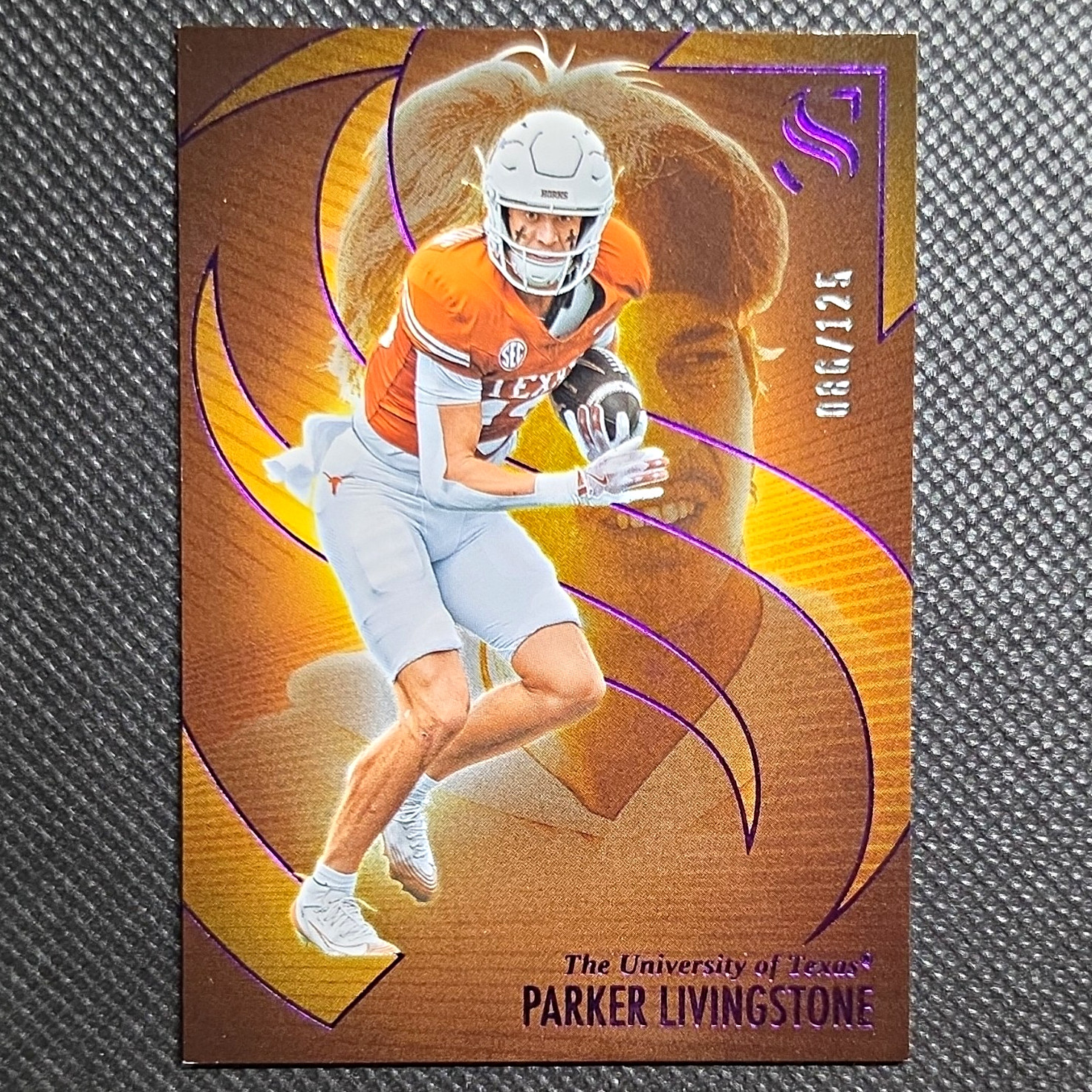 Panini 2025 Silhouette Parker Livingstone #87 Cracked Ice /25 RC Texas