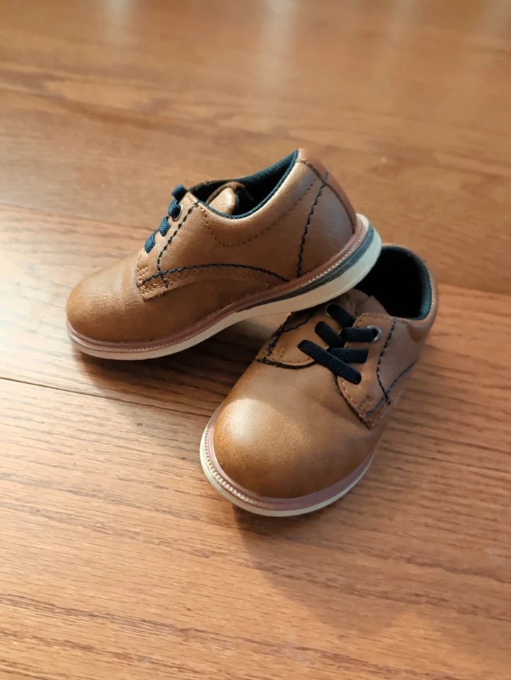 Max and Jake Brown Shoes Toddler Boy Size 7m Slip On Casual Dress - Image 3 of 4