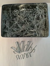 Vintage Curtain Drapery Pleating Hooks Hardware Mixed Sizes 4+ lb Tin!!