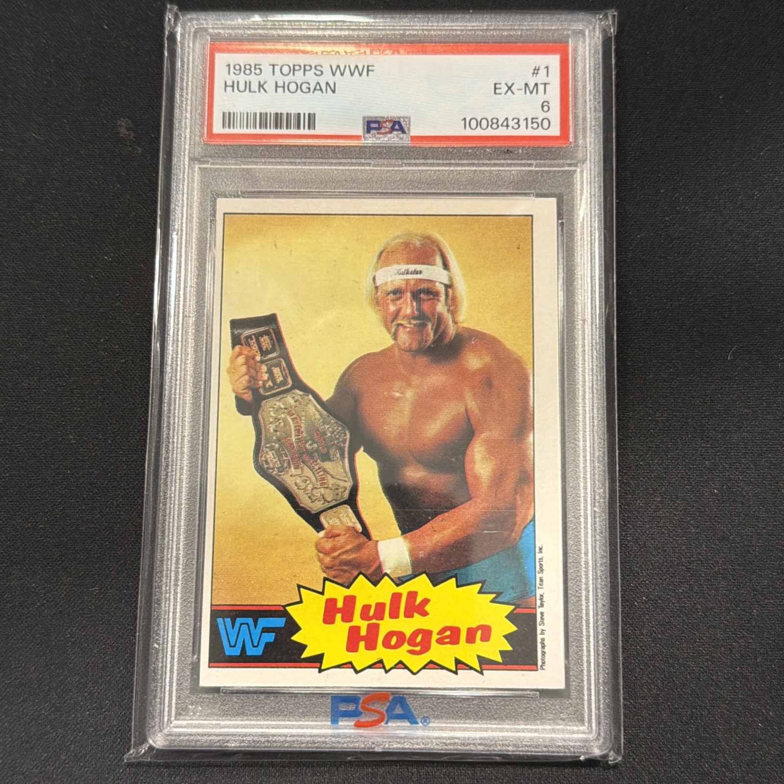 1985 TOPPS HULK HOGAN WWE WWF #1 PSA EX-MT 6 Rookie