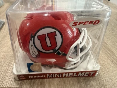 Riddell Speed Utah Utes Mini Football Helmet NCAA Team Colors Red/White - Image 1 of 4