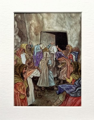 THE HOBBIT Vintage Mounted Print - Tolkien - LOTR - Middle Earth - Michael Hague