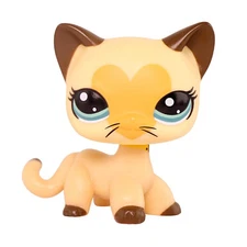 LPS Cat Toy Shorthair Beard Cat Playset Pet Figures for Girl Mini Dollhouse Gift