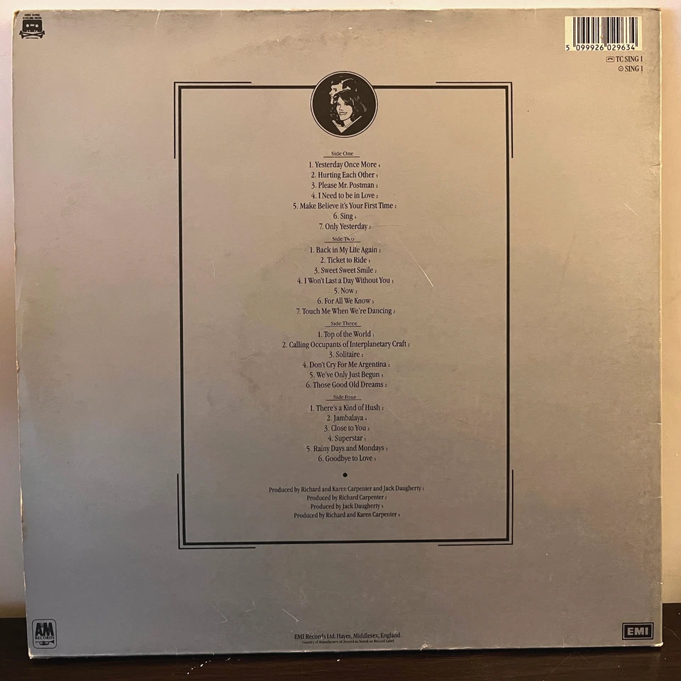 CARPENTERS - Yesterday Once More (UK Pressing) - 12" Vinyl Record 2xLP - VG - Image 2 of 4