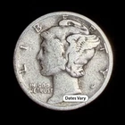 Mercury Dime 90% Silver Random Date Circulated Condition US Coin