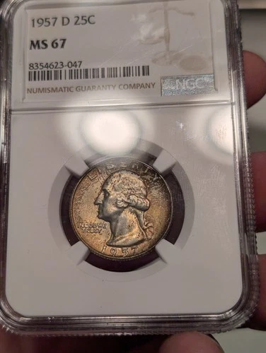 1957-D Washington 25¢ NGC MS67 Toned