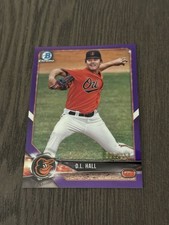 2018 Bowman Chrome Prospects Purple Refractor /250 #BCP107 DL D.L. HALL Card