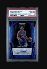 Jared McCain 2024 Panini Prizm Black Blue Shimmer FOTL Rookie RC Auto /25 PSA 8