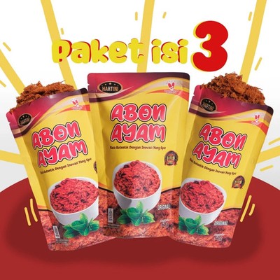 3 Packs Indonesia Food Abon Chicken Floss 3-Pack (3x60g)