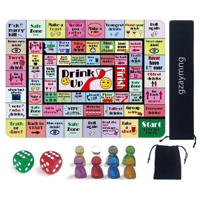 gzaymng Drinking Board Games for Adults, Rubber Mat Drinking Board Game, Funn...