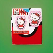 Hello Kitty Children's Bath Towel, Microfiber, 40x47 Shaped Like Hello Kitty 