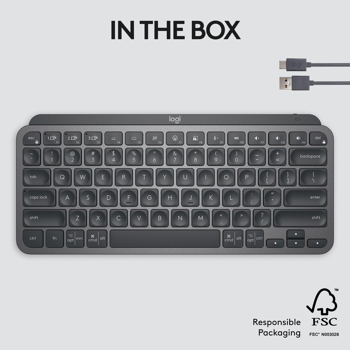 MX Keys Mini Minimalist Wireless Illuminated Keyboard-GRAPHITE-US