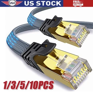 Chat 8 Ethernet RJ45 Cable Super Speed 40Gbps Lot LAN Lot en plaqué or réseau