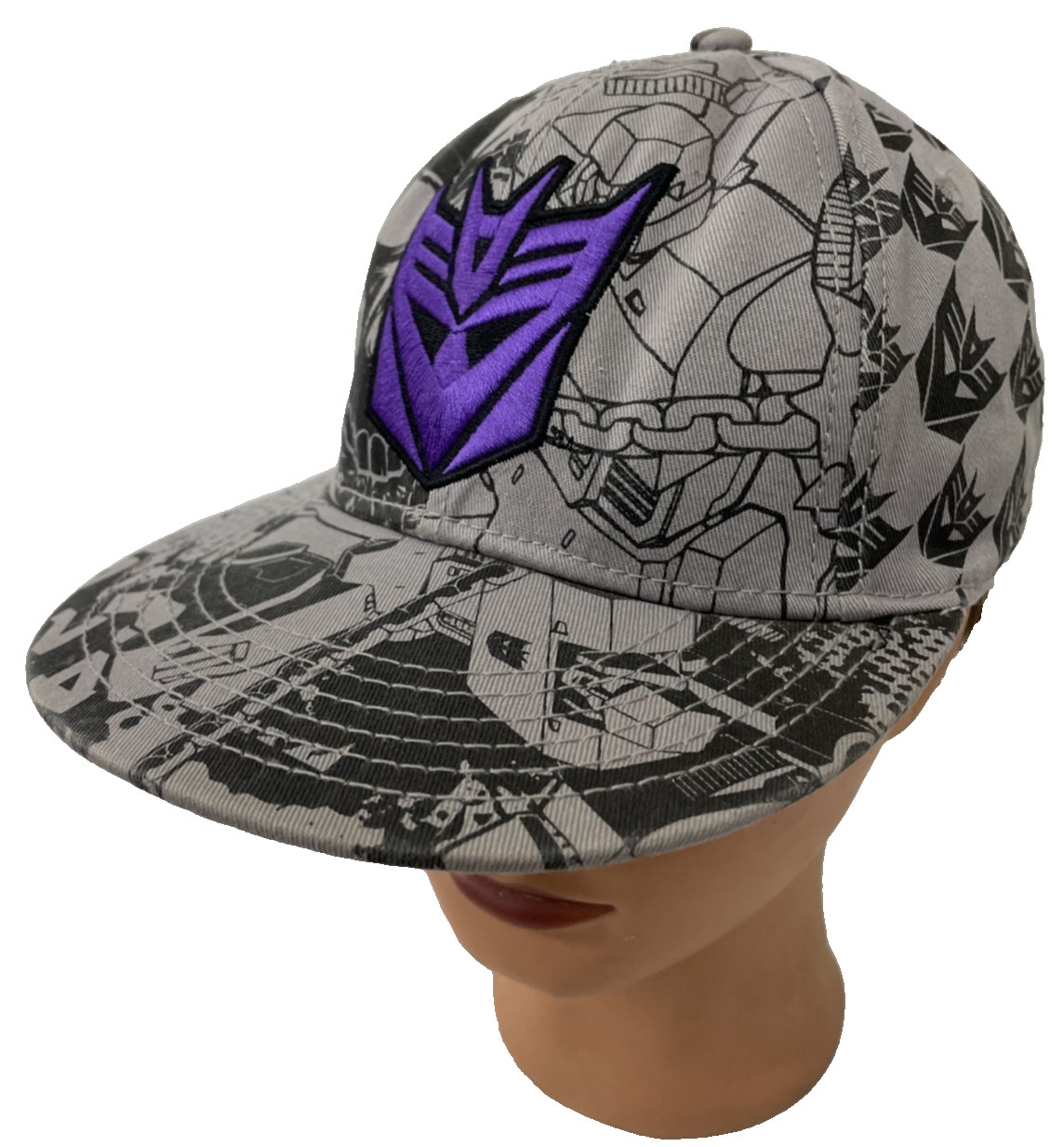Transformers Baseball Cap Hat Snapback Ball Gray … - image 1