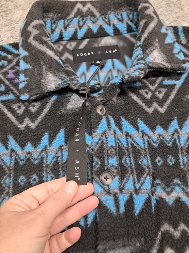 New Edgar + Ash Jacket Mens Medium Long Sleeve Button Up Aztec Rocky Mountain - Picture 6 of 10