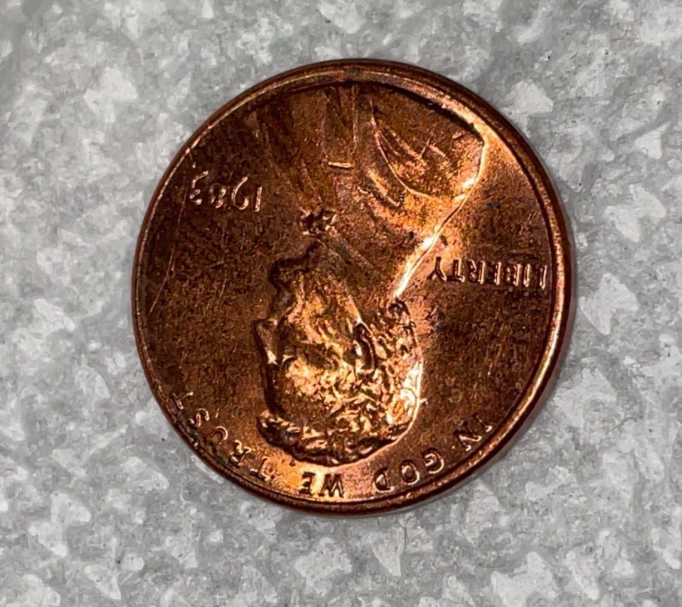 Doble troquel reverso 1983 RDA raro Lincoln Memorial centavo pequeño error sin circular Foto 3 de 4