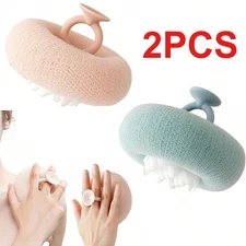 2PCS Shower Sponge for Body, Bath Courtesy Sponge soap balls for Women 