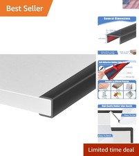 Rubber Edge Trim, Self-Adhesive U Channel Edge Protector for Plywood, Cabinet...
