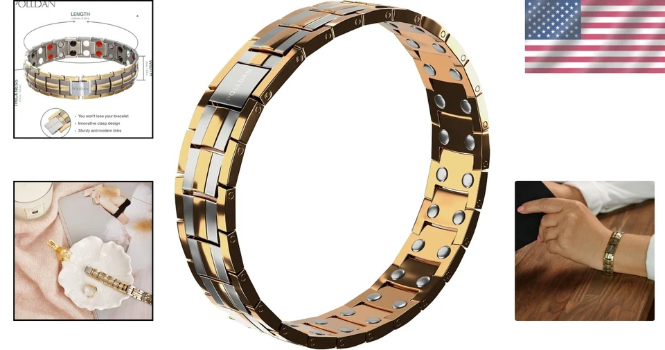 Adjustable Titanium Magnetic Bracelet - Gift Box Included - Image 2 of 4