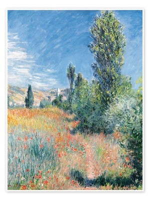 Poster Landschaft auf der Insel Saint-Martin - Claude Monet
