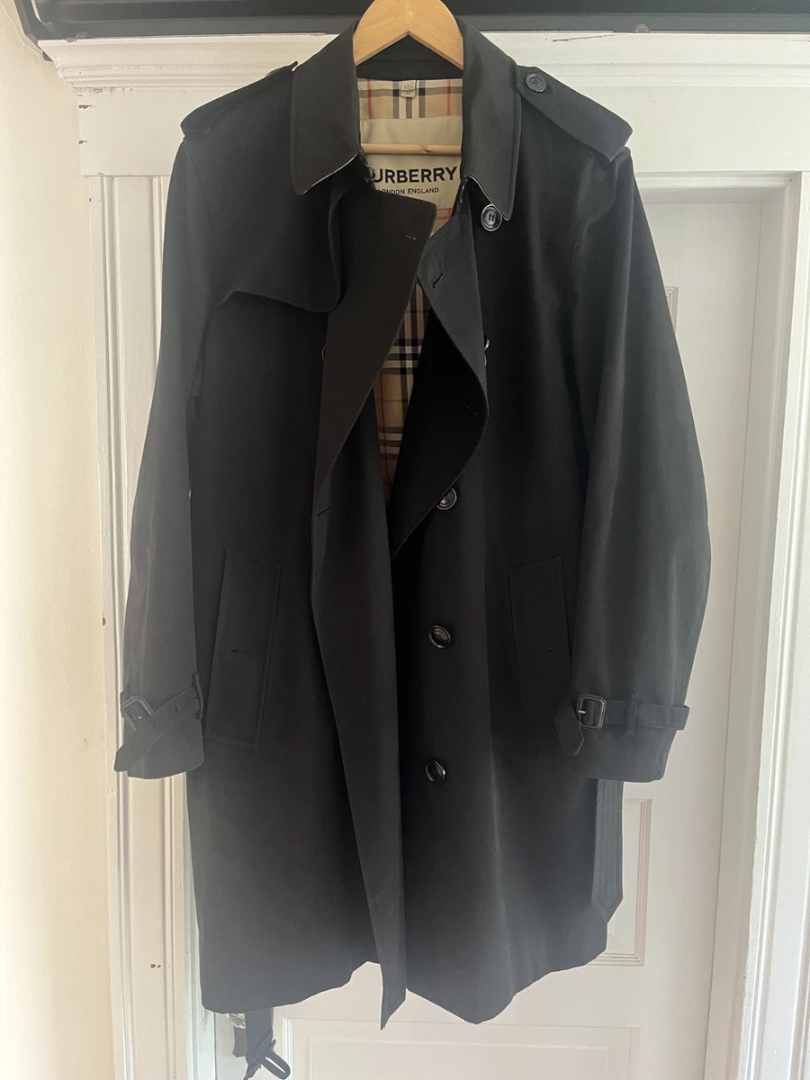 Burberry Black Trench Coats for Men for sale | eBay