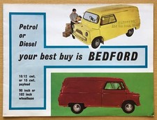 BEDFORD CA 10/12cwt & 15cwt Van Sales Brochure Nov 1961  B.902/11/61