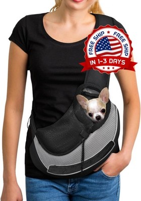 Transportadora para mascotas perros gatos manos libres malla suave ajustable