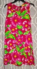 Hibiscus Collection Womens SunDress One Size Pink/Green Hawaiian Tropical Floral
