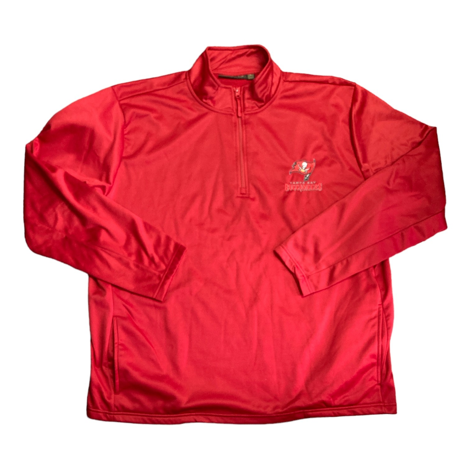 Командная одежда Мужской флисовый пуловер с логотипом команды НФЛ с длинным рукавом и застежкой-молнией на четверть дюйма