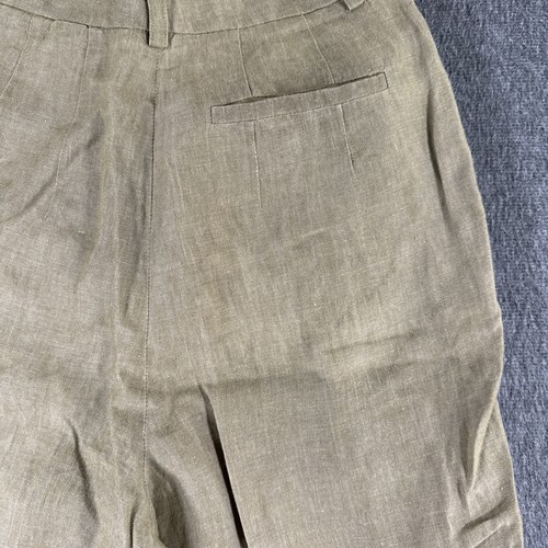 Vtg Linda Allard Ellen Tracy Cuffed Tweed Trousers Linen Pants Size 8 Beige - Picture 15 of 18