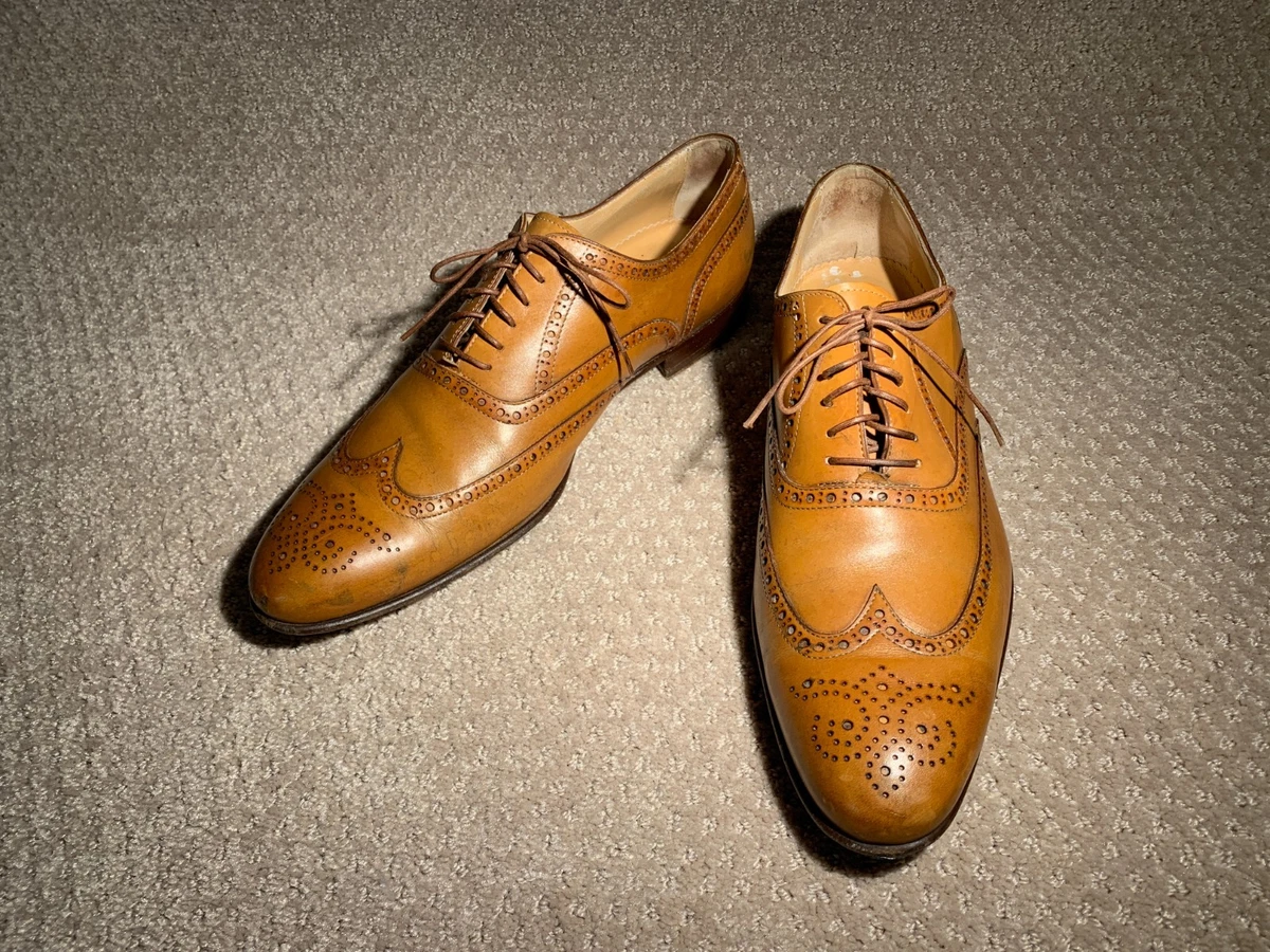 Brooks Brothers English Wingtip Brown Leather US 7 C Eur 40 C Dress  England Men Brooks Brothers Wingtip Solid Dress Shoes for Men for sale  main image 3