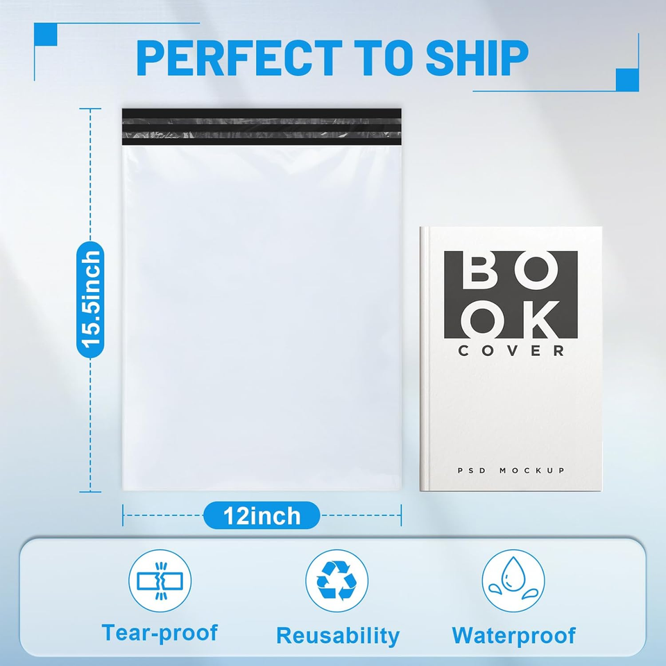 Buste Spedizione 200 10X13 White Poly MAILERS ENVELOPES Bags 10X13 (Total 200 Bags Voliera Per Esterno - Foto 9
