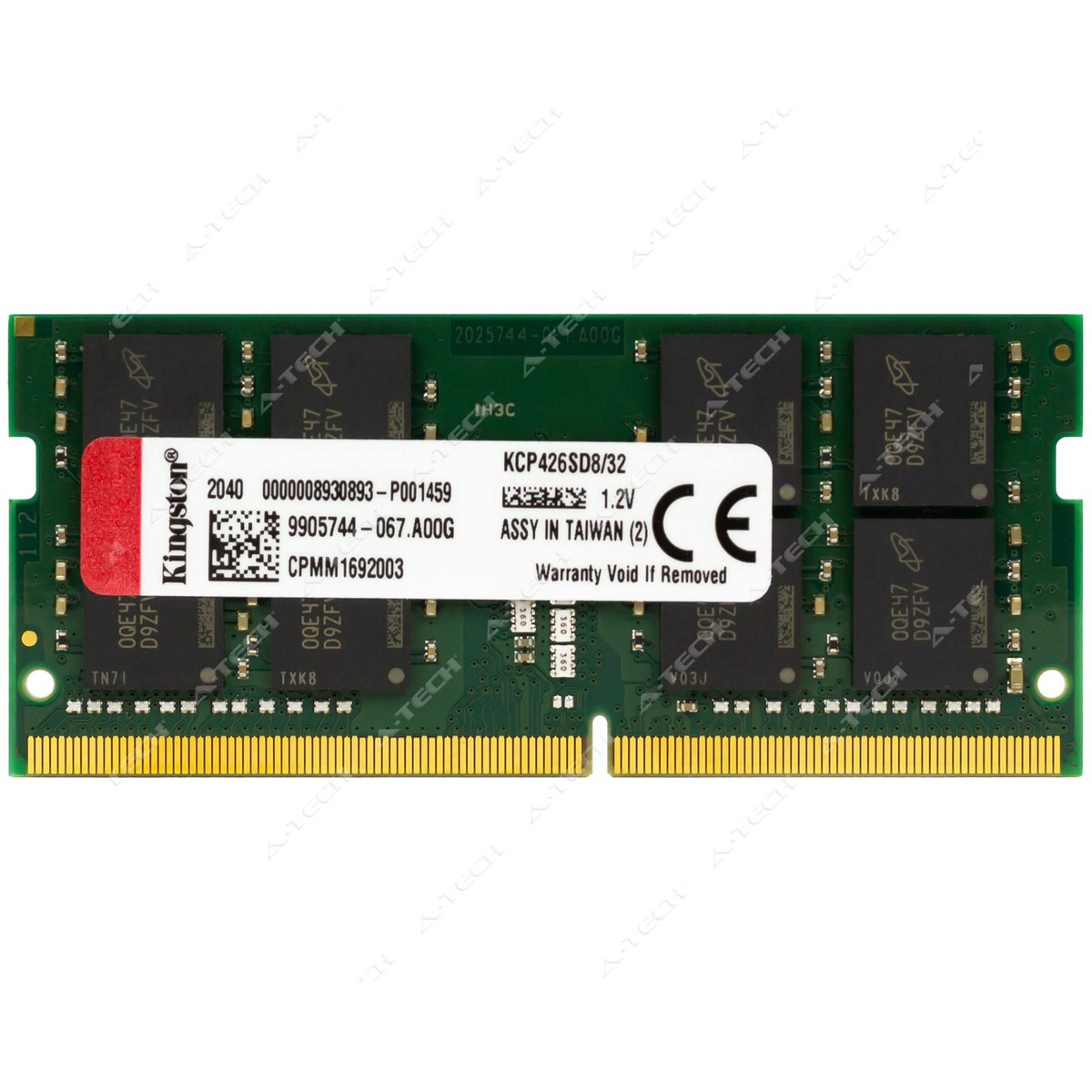 Kingston 32GB DDR4 2666 MHz PC4-21300 2Rx8 SODIMM Laptop