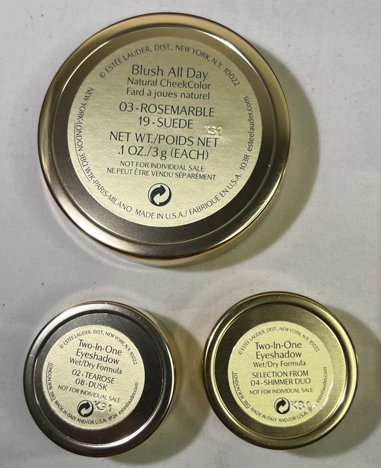 Estee Lauder Blush Todo el Día Natural Color de mejillas y sombra de ojos y lápiz labial conjunto nuevo Foto 3 de 4