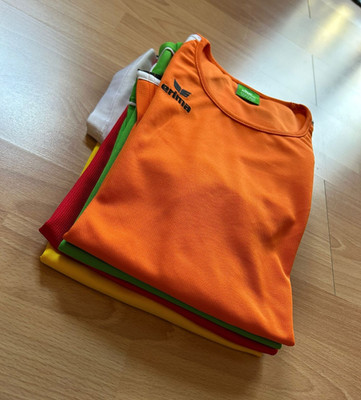 Erima 4x Sport T-Shirts Trikot Gr. 42 Sport Fitness Running orange gelb rot grün