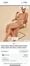 Reformation Hosby dress in tan size M