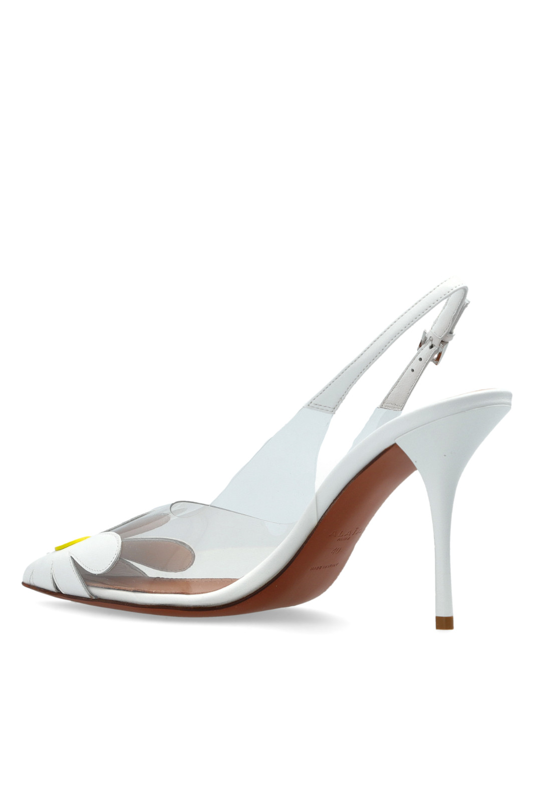 Alaïa White Le Coeur 100mm Slingback Pumps New & Authentic image 4