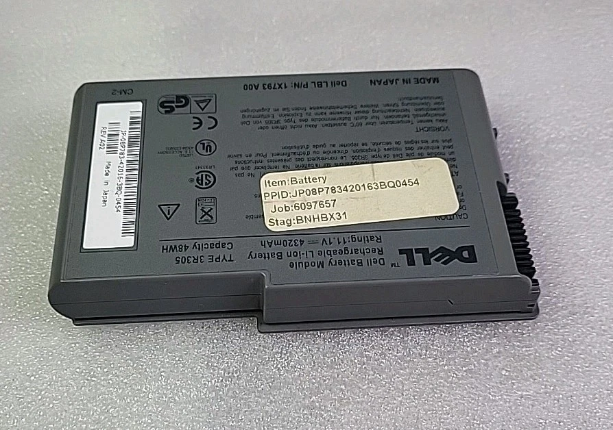 Batería original para computadora portátil Dell 3R305 para Dell Latitude D520 D500 D600 D610 gris  Foto 3 de 4