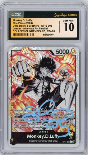 Monkey.D.Luffy (Parallel) graded CGC 10 for sale on eBay