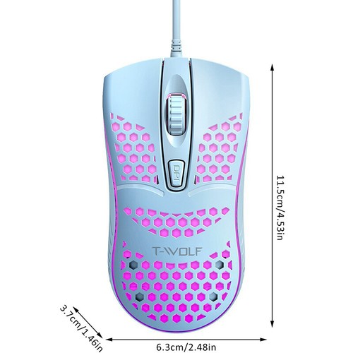 Office Esports Hollow Out Design Gaming Mouse Back Light Wired Cable - Photo 2/15