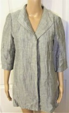 Eileen Fisher Silver/grey Light Jacket/blazer-size Xs