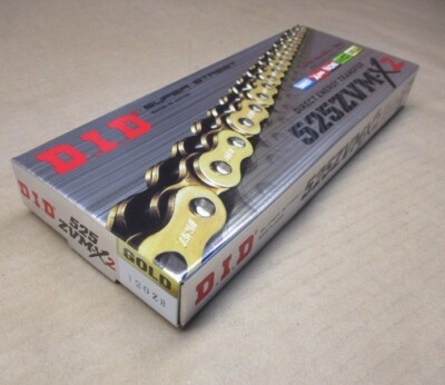 Japan DID Motorcycle Gold X-Ring Chain 525ZVM-X2 G&G 120ZB, 525