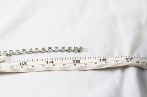 Vintage Elegant Clear Glass Rhinestone Necklace Prom Wedding - Picture 4 of 4