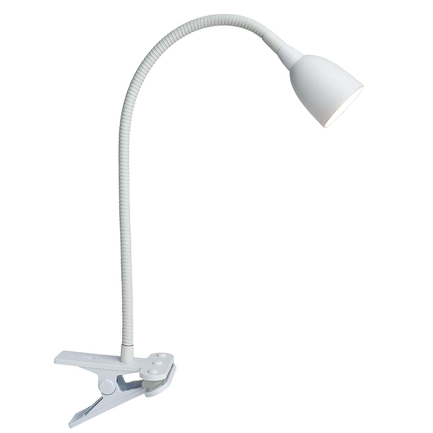 22 in.Clip Light for Desk,Clamp LED Reading Light, Flexible and Dimmable, White