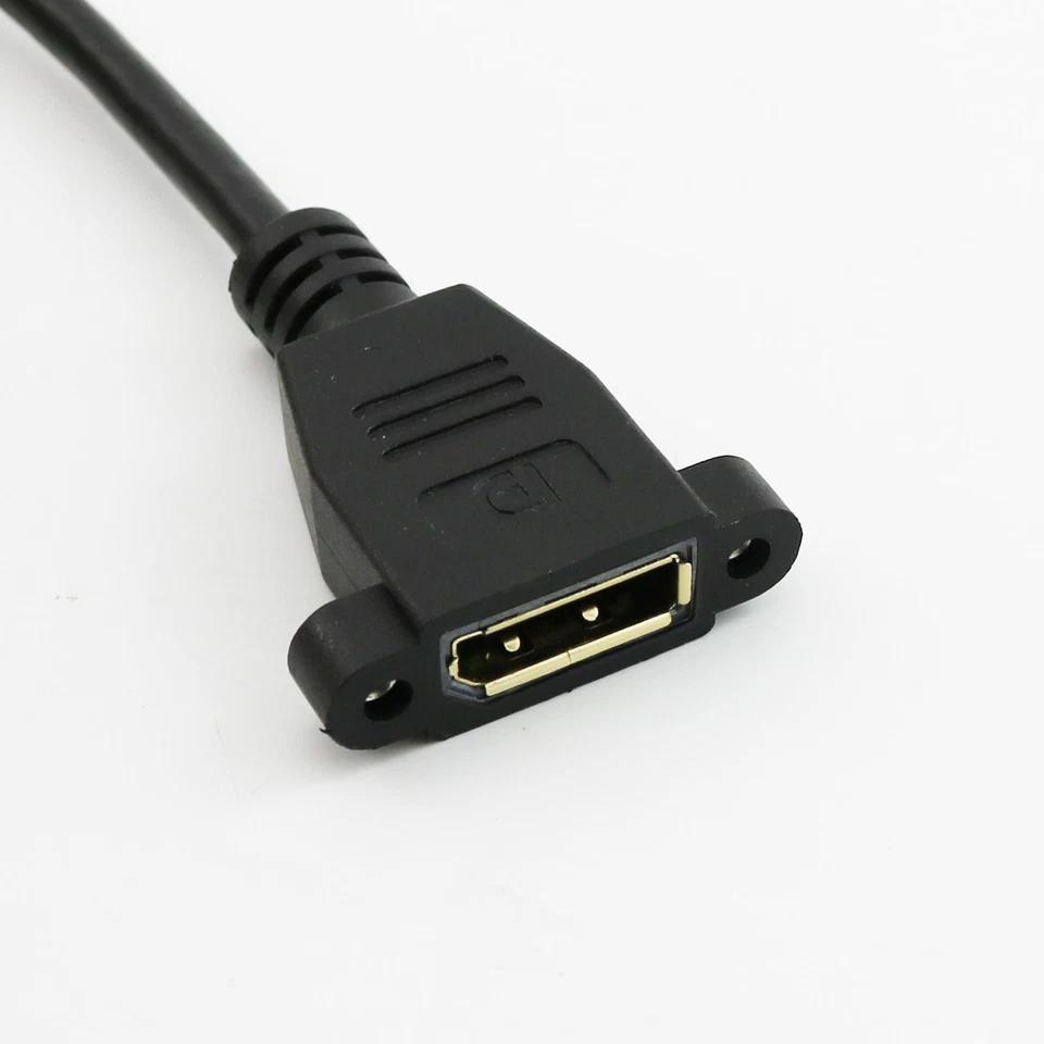 Display Port DP Female Panel Mount to Mini Display Port Female Cable Cord 30cm - Image 4 of 4