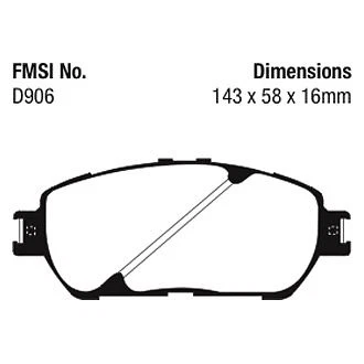 Pastillas de freno delanteras EBC DP41674R Yellowstuff para Toyota Tacoma 2005-2017 Foto 4 de 4