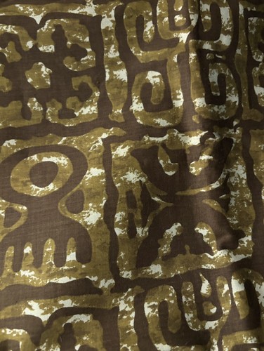 Vintage 50s Fabric Cotton Tiki Tribal Hawaiiana Design Mens Shorts Swim 44 x 38” - Picture 7 of 9