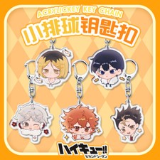 Haikyuu Acrylic Anime Bag Keychain Keyring Q Version Definition Pendant Gift